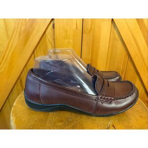 G.H.Bass & Co Antoniette Redish brown leather size 7M flat loafer